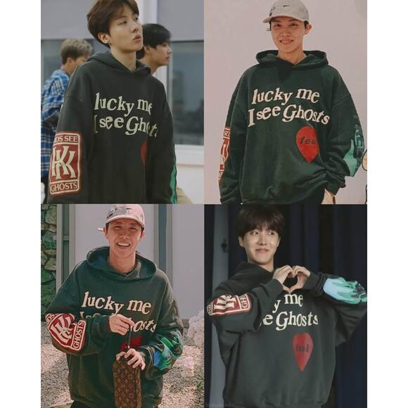 Lucky Me I See Ghosts Oversized Graphic Streetwear‎ Hoodie Sz M - Picture 3 of 8